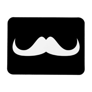 Íman Legal bigode branco no guitarra preto