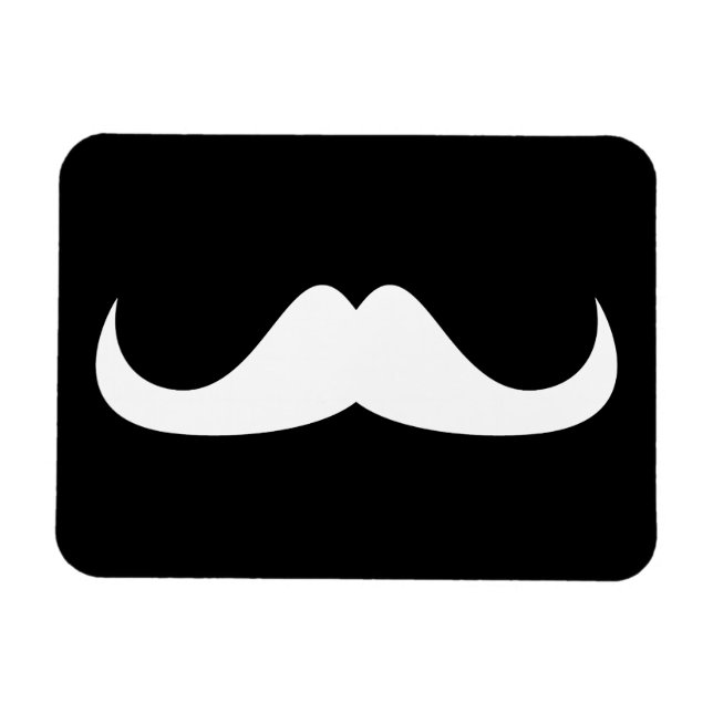Íman Legal bigode branco no guitarra preto (Horizontal)