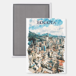 Íman Legal Bogota Colombia CIty View Watercolor