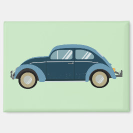 Íman legal carro retrô azul com algemas