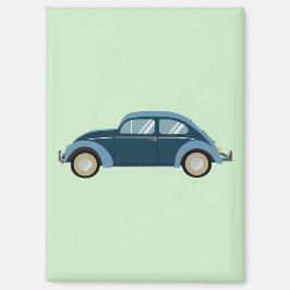 Íman legal carro retrô azul com algemas