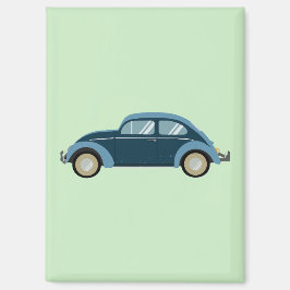 Íman legal carro retrô azul com algemas