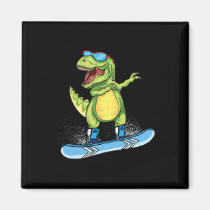 Íman Legal Dinossauro Snowboard Dabbing T Rex Sn