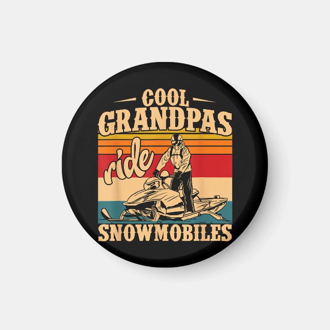 Íman Legal Grandpas caminha Snowmobiles Snowmobile Snow (Frente)