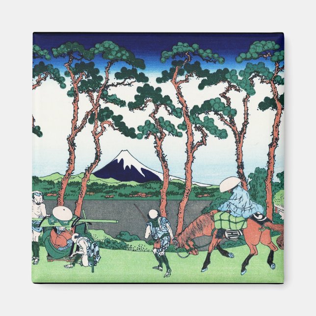 Íman Legal japonês Hokusai Fuji Ver paisagem (Frente)