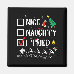 Íman Legal Levado Eu Tentei Bonito Árvore de Natal Chap