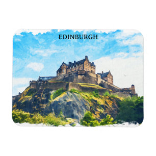 Íman Legal pintura em castelo de Edinburgh Scotland