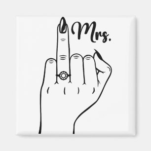 Íman Legal Sra. Recem casados Esposa Finger Ring Br