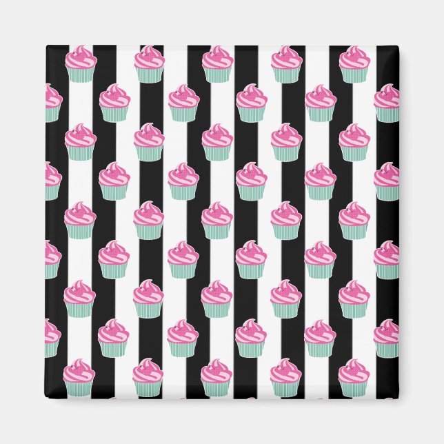 Íman Legal Trendy Bleck e Withe, bolos de taça (Frente)