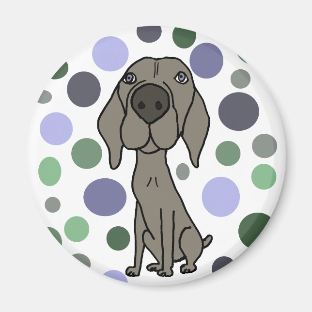 Íman Legal Weimaraner e Abstrato de padrão de círculo (Frente)