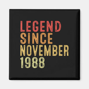 Íman Legenda Desde Novembro De 1988 Vintage 1988 Nascim