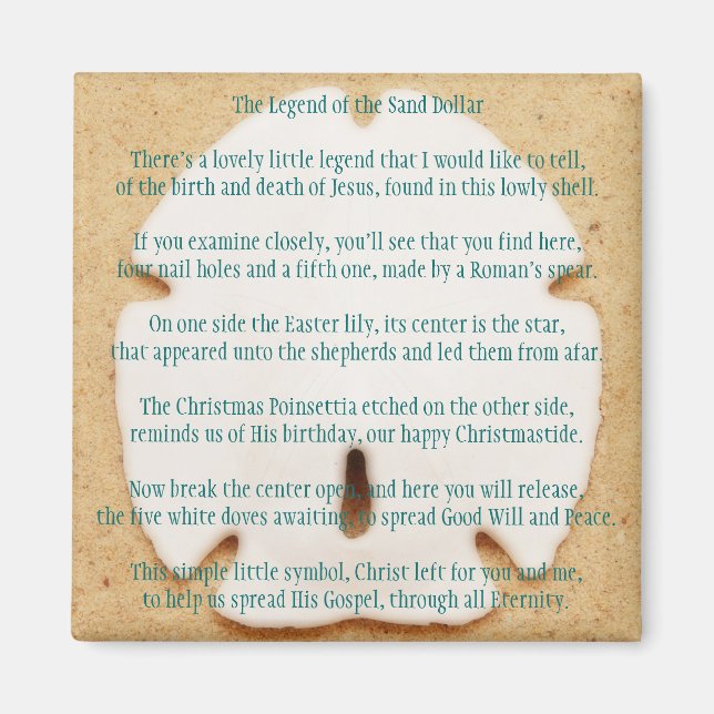 Íman Legenda do Magneto Dólar de Areia (Frente)