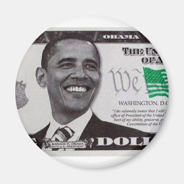 Íman Lei de 9 Dólares de Obama (Frente)