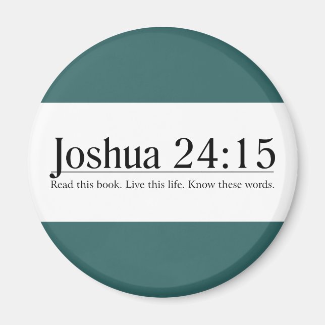 Íman Leia a Bíblia Joshua 24:15 (Frente)