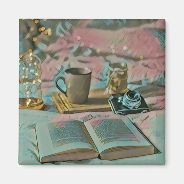 Íman Leia Livros, Beba Café (Frente)