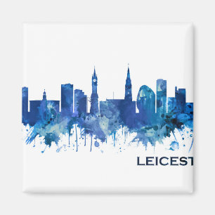 Íman Leicester England Skyline Blue