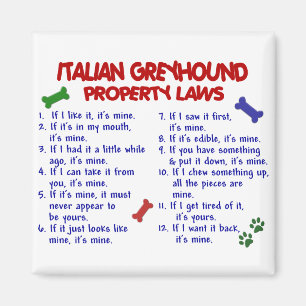 Íman Leis da propriedade do GALGO ITALIANO