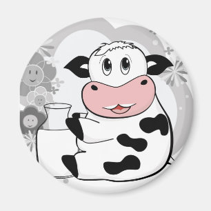Íman Leite de bebendo da vaca