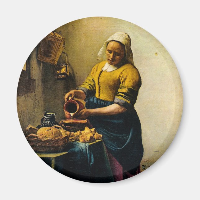 Íman Leite de Leite de Servo de Vermeer (cerca de 1660) (Frente)