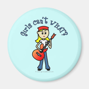 Íman Leitor De Guitarra De Menina Clara