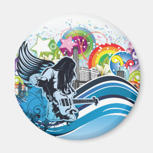 Íman Leitor De Guitarra ~ Rock Heavy Metal Banda Music