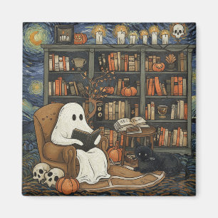 Íman Leitor de Livro Fantasma Lendo Literatura do Livro