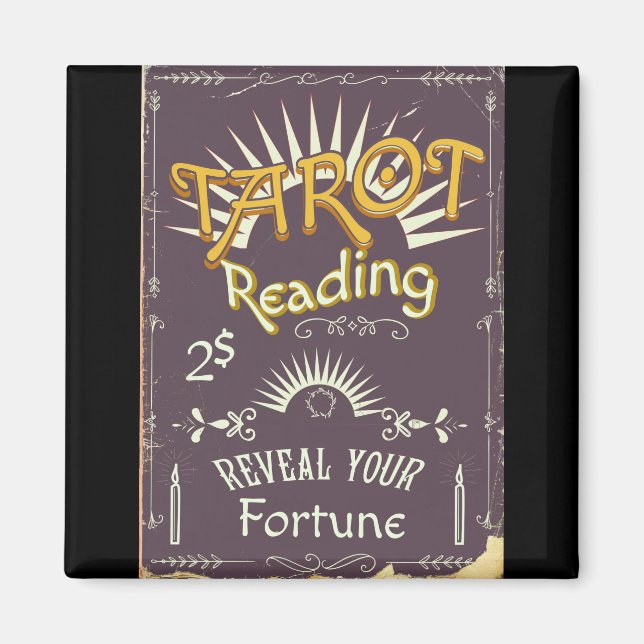 Íman Leitor de Tarot impressão vintage (Frente)