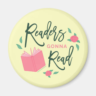 Íman Leitores florais Bookish que vão ler