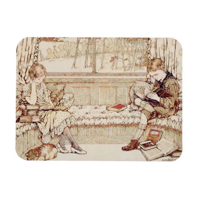 Íman Leitura de crianças em safra (Horizontal)