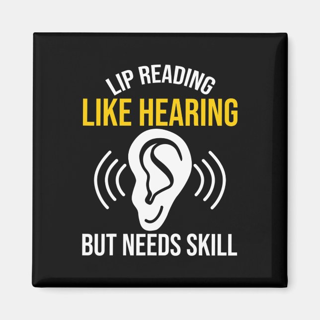 Íman Leitura De Lip Como Ouvir Deficientes Auditivos (Frente)