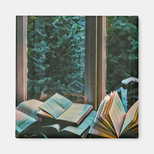 Íman Leitura de presente de trabalho de arte (Frente)