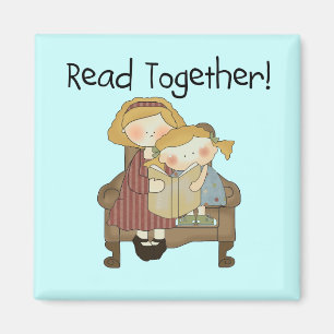 Íman Leitura em conjunto - Camisetas e presentes para m