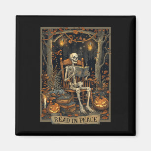 Íman Leitura Engraçada Em Paz Skeleton Halloween Lido N