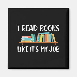 Íman Leitura Engraçada, Li Livros Como Meu Trabalho