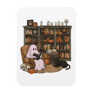 Íman Leitura Fantasma Livro Amante do Gato Halloween