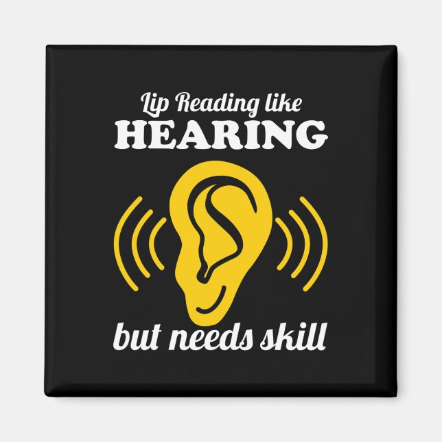 Íman Leitura Labial Como Audição  (Frente)