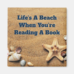 Íman Leitura temático da praia do amante de livro do