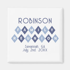 Íman Lembrança Colorida Moderna Azul da Festa de Reuniã