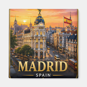 Íman 🗺️ Lembrança da Cidade de Madrid para Férias Euro
