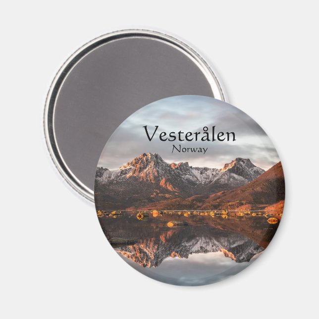 Íman Lembrança da Noruega Vesteralen (Front/Back)
