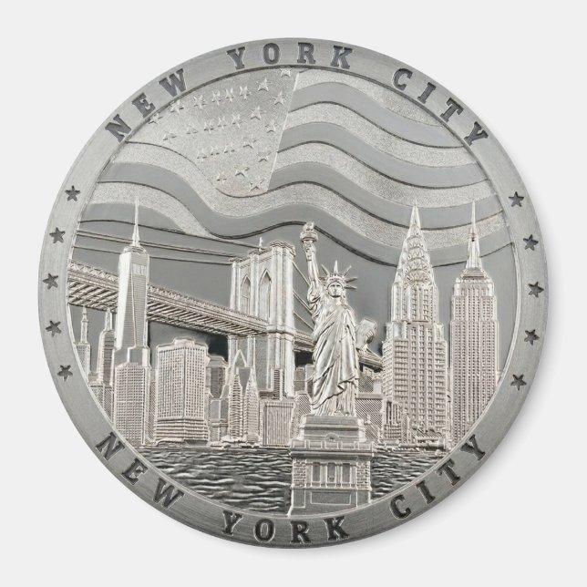 Íman Lembrança da Ponte Manhattan da Cidade de Nova Yor (Frente)