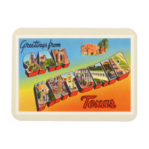 Íman Lembrança das viagens vintage de San Antonio #1