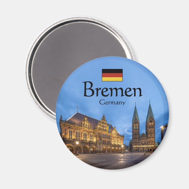 Íman Lembrança de Bremen (Front/Back)