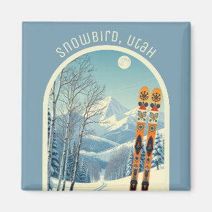 Íman Lembrança de esqui dos Montes Rochosos Snowbird Ut