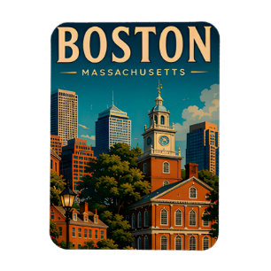 Íman Lembrança de Férias em Boston Massachusetts