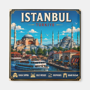 Íman 🧲 Lembrança de Férias em Istambul Turquia Para Vi