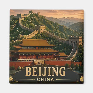 Íman 🧲 Lembrança de Férias em Pequim China Para Viajan