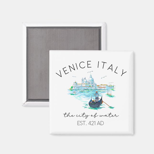 Íman Lembrança de Férias em Veneza Itália (Front/Back)