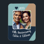 Íman Lembrança de Foto do 45º Aniversário de Casamento<br><div class="desc">Este ímã personalizado é a maneira perfeita de celebrar seu marco de casamento com sua foto personalizada favorita para uma lembrança atemporal para os anos vindouros.</div>