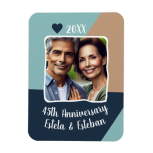 Íman Lembrança de Foto do 45º Aniversário de Casamento 